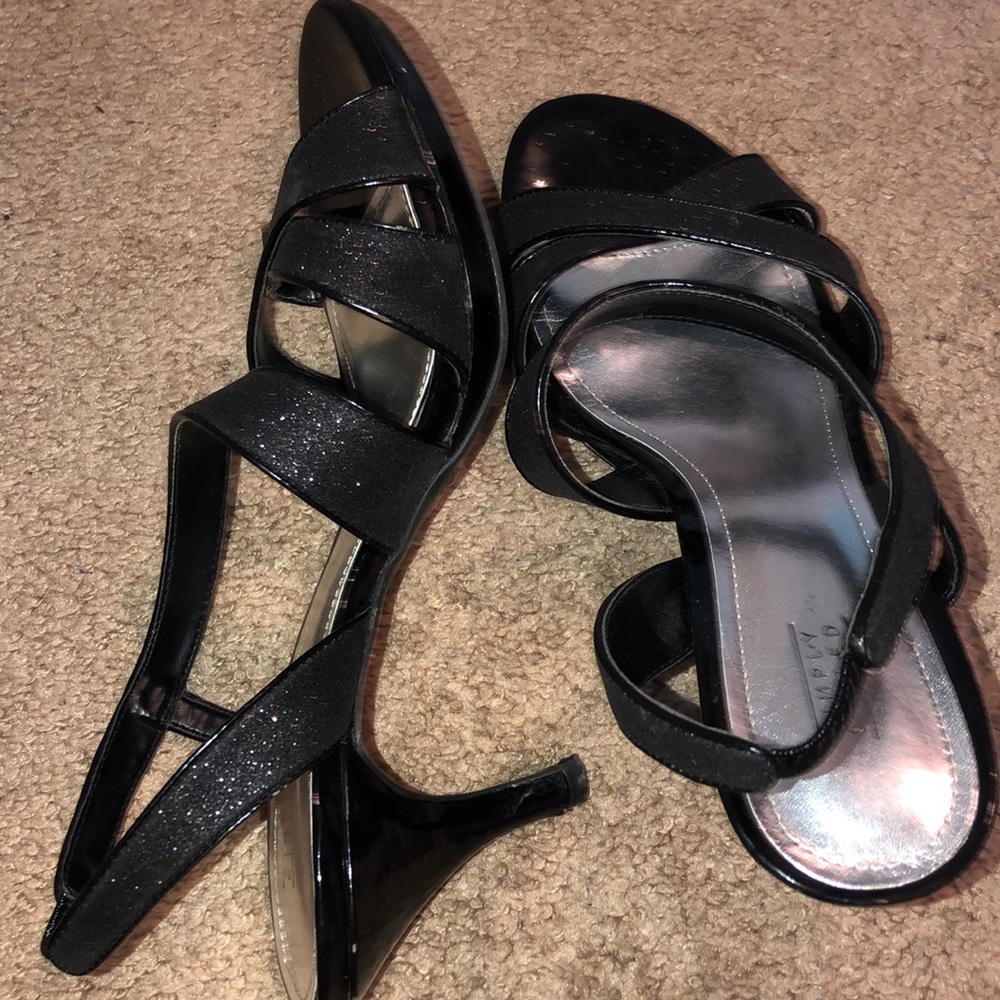Black Sparkle Heels